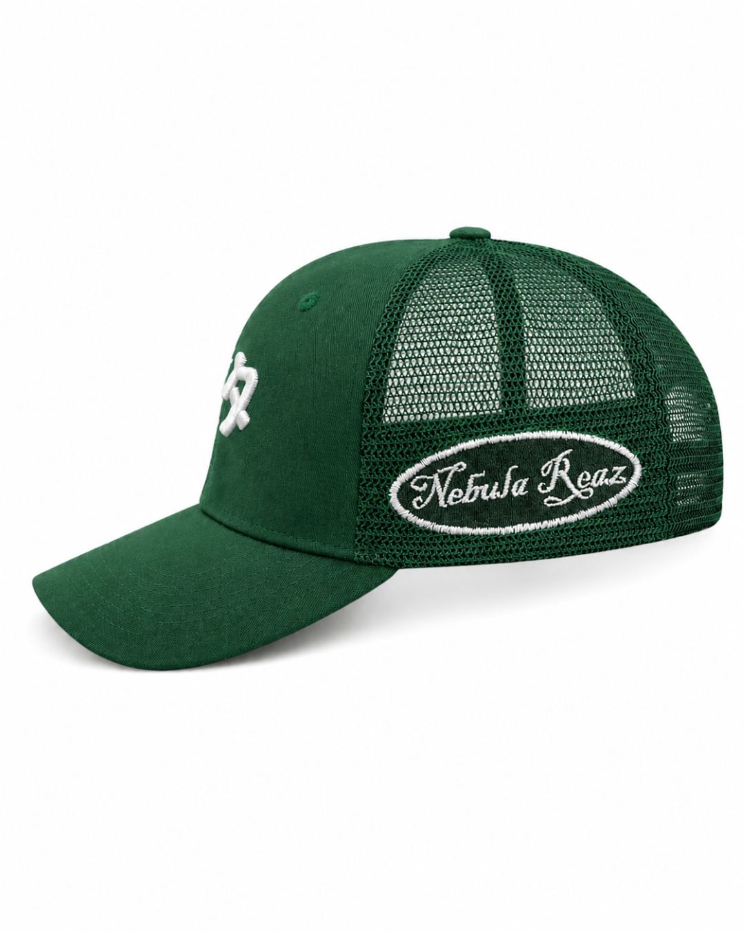 Verde | Gorra trucker Sutā verde, vista lateral