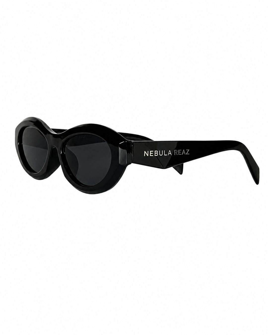 Blackie | Gafas de sol Valentine negras, vista lateral
